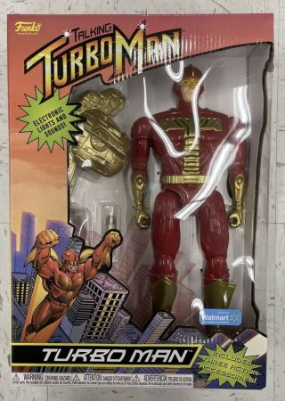 Box Talking Turbo Man Action Figure Funko 13.  5” Walmart Exclusive 2021