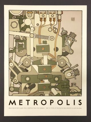 David Lance Goines " Metropolis " 91 Lithograph 1981