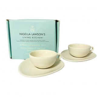 Nigella Lawson Living Kitchen Espresso Cup & Saucer Set Of 2