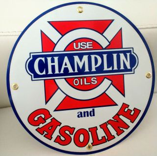 Champlin Gas Oil Gasoline Sign.  On Any 8 Signs
