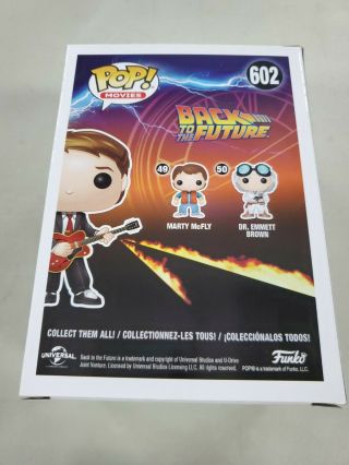 Funko Pop Movies Marty McFly 602 Canadian Convention Exclusive W/Protector 3