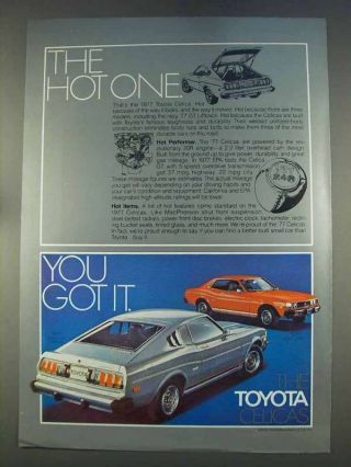 1977 Toyota Celica Gt Liftback Ad - The Hot One