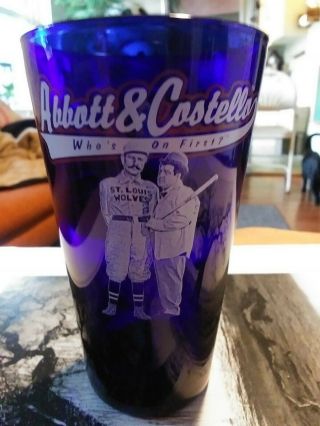 Abbott And Costello Collectors Glass With Who 