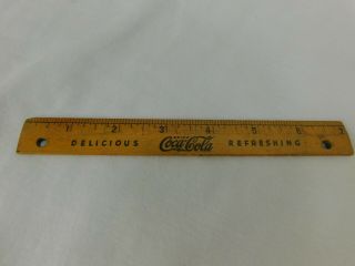 1937 Coca Cola School Kit Wood Ruler