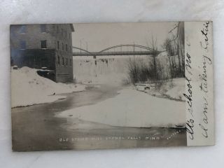 1907 Cannon Falls Minnesota Old Stone Flour Mill Antique Postcard Undivided