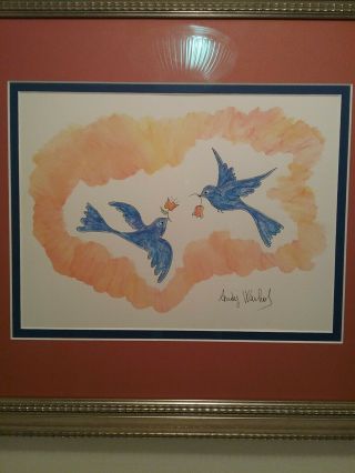 Andy Warhol Art Hand Signed Sparrow 