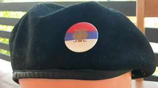 Serbia Serbian Army Volunteer Hat Cap Beret Badge Flag Krajina Bosnia 1991 1995