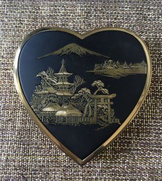 Vintage Heart Shaped Japanese Light Conpact