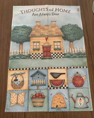 Toland Debbie Mumm “thoughts Of Home Are Always Dear” Yard Flag 24” X 34”