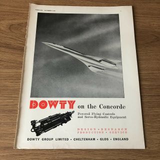 (sta14) Advert 11x8 " Dowty Group Limited,  Powered Flying Controls On Concorde