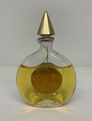 Vintage Guerlain SHALIMAR Eau de Cologne 3 Oz Bottle Glass Top France 80 Full 2