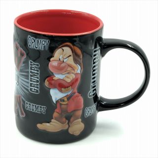 Disney Born Grumpy Coffee Mug Jerry Leigh Black And Red