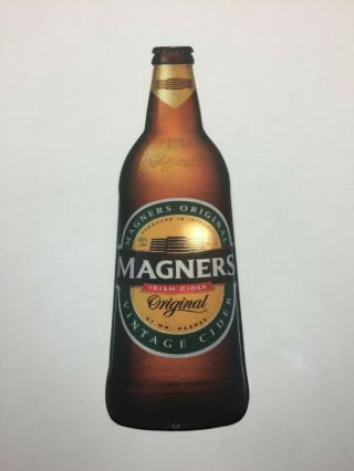 Magners Beer Advertising Bottle Shaped Tin Wall Sign