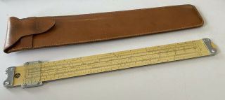 Vintage Pickett & Eckel 271 Model 1010 - T Sliding Ruler W/leather Case 12 " Long