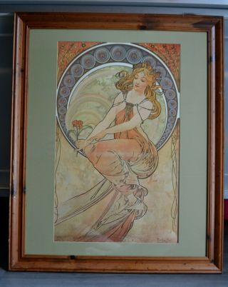 Alphonse Mucha " The Arts " Painting And Poetry Framed Prints