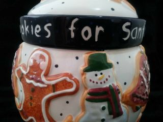Vintage Ceramic Christmas Holiday Gingerbread Man Cookie Jar,  Holiday Fun 3
