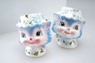 Vintage Lefton Esd Japan Miss Priss Kitty Cat Salt And Pepper S&p Shakers