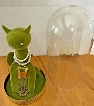 Vintage Max Factor Golden Woods Sophisti - Cat Green Cat In Dome Bottle Empty