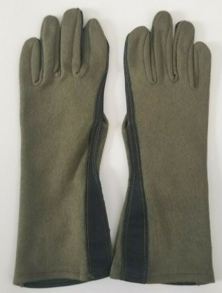 Us Army Nomex Gloves Combat Vehicle Crewman Green Black Vintage Sz 8