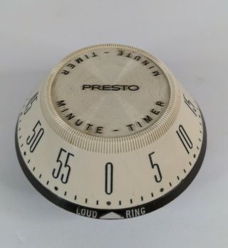 Mid - Century Presto Loud Ring 60 Minute Timer; Atomic Spaceship,  Vintage &