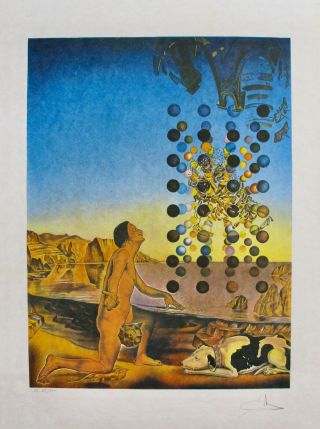 Salvador Dali Nude Hand Signed Limited Edition Lithograph Art On Japon Paper