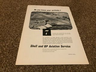 (ac70) Advert 11x8 " Shell And Bp Aviation Service - Hurn Airport