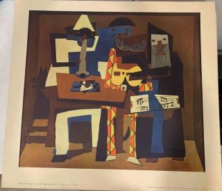 Pablo Picasso - Three Musicians - 25x27 Print - Used/fair