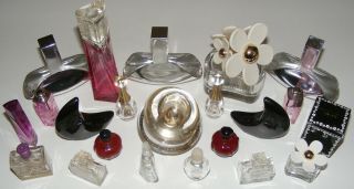 Empty Perfume Bottles,  Mostly Miniatures.  Dior,  Calvin Klein,  Ghost,  Marc Jacobs