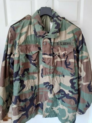 Us Army Field Jacket,  Woodland Camouflage,  Circa 1980 