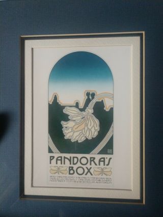 David Lance Goines 1975 Pandora ' s Box Framed Print - Art Deco 2