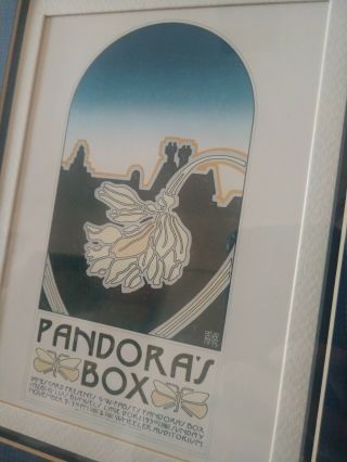 David Lance Goines 1975 Pandora ' s Box Framed Print - Art Deco 3