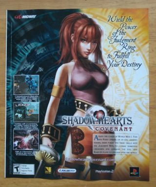 Shadow Hearts: Covenant Rpg Promo Playstation 2 Ps2 2004 Vintage Print Ad/poster