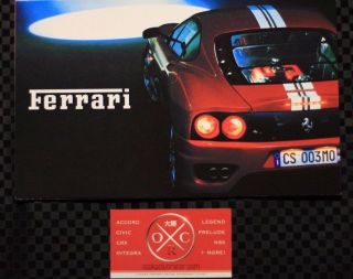 Japanese Ferrari Maserati Brochure Challenge Stradale 360 575m 456 Trofeo Spyder