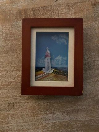 Vintage - 3d Lighthouse Framed Fridge Magnet