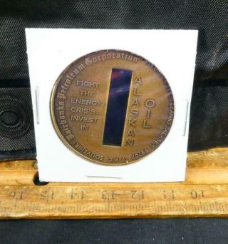 Vintage Fairbanks Petroleum Corp Alaska Metal Token Coin Alaskan Oil