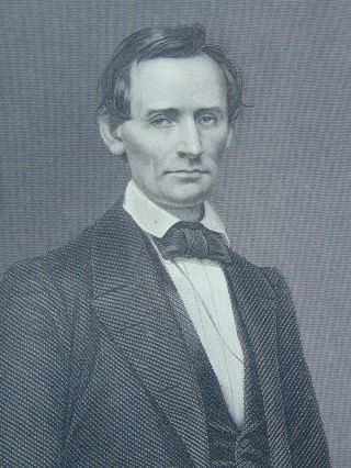 C.  1861 Engraved Portrait Of Abraham Lincoln - Rare British Engraving