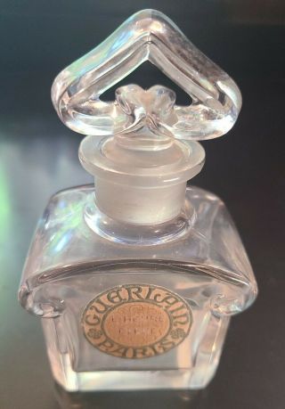Vintage Guerlain Paris Baccarat Crystal Perfume Bottle & Stopper Signed
