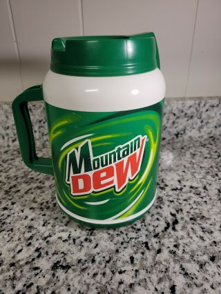 Whirley Mug Mountain Dew Very Large Drinking Cup Jug W/lid