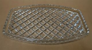 Vintage Diamond Cut Crystal Dressing Table Tray