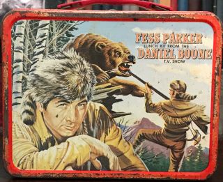 Vintage Fess Parker / Daniel Boone Tv Show Lunch Box Circa 1965