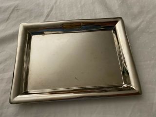 Ralph Lauren Silver Plated Trinket Tray Candy Dish Catch It Gold Tone Logo
