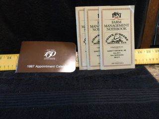 4 - New/old Stock Vintage 1987 John Deere 150th Items - Calendar 3 - Farm Notebooks