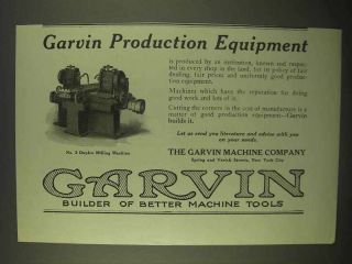 1922 Garvin No.  3 Duplex Milling Machine Ad