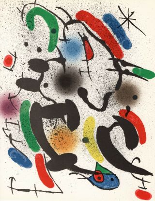 Joan Miro First Run Limited Lithograph Print 6 From Lithographies Volume 1 1972