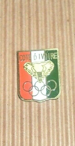 1972 Ivory Coast Munich Noc Olympic Badge Pin 1970 