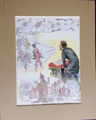 Very Rare Art Print Signed In Plate By Mark Twain 
