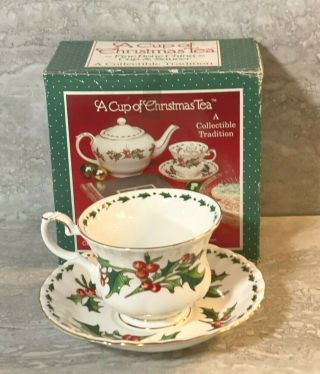 Vintage " A Cup Of Christmas Tea " Mini Tea Set Ct133.  Waldman House Press 1995