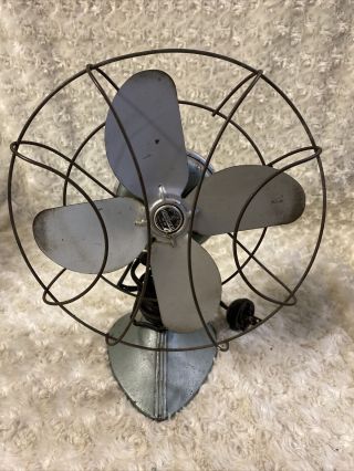 Vintage Chicago Electric 8 Inch Table Top Fan Needs Rewired Parts C8