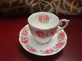 Vintage Bell Fine Bone China " Lady Alexander Rose " Tea Cup & Saucer England Pink