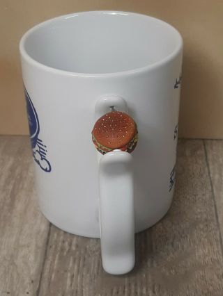 Culver ' s Spinners Ceramic Coffee Mug Cup Spinning Hamburger RARE 2